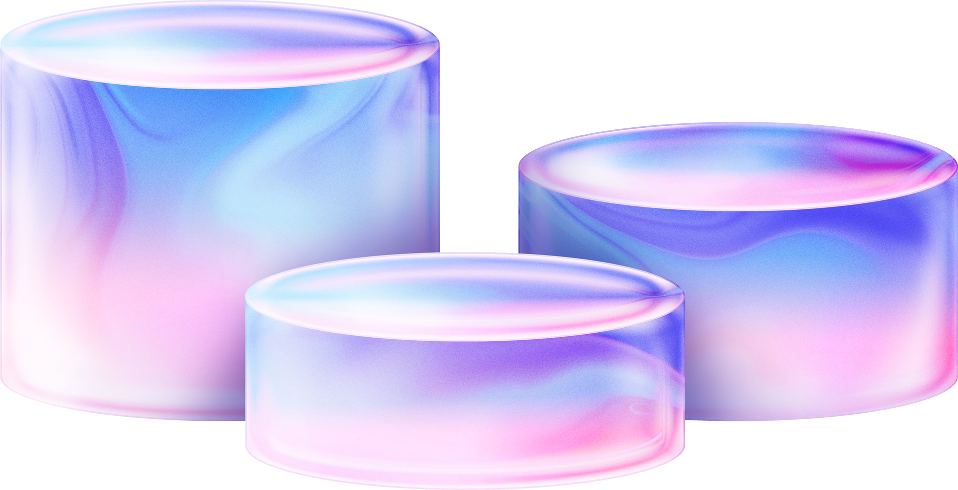 3D Dreamy color blank product showcase stand set